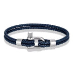 Bracelet cuir Manille Lite « Odyssée Marine »
