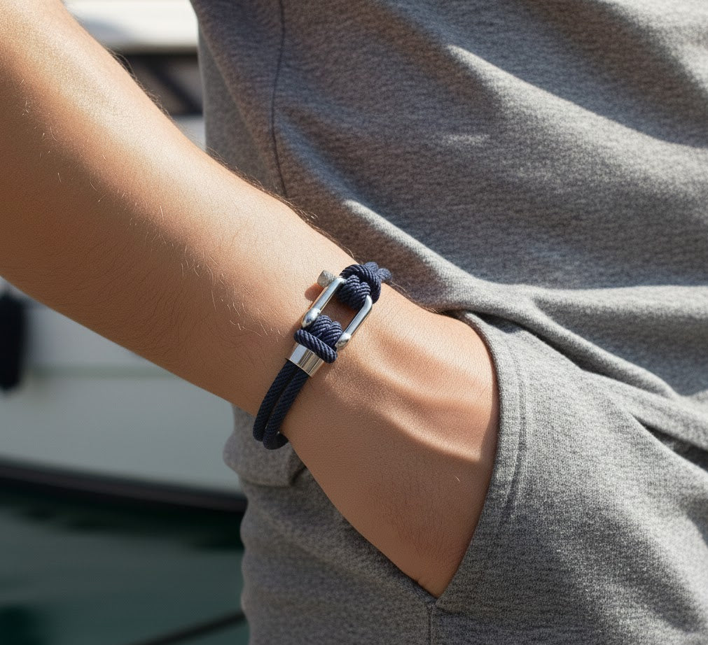 Bracelet "Manille" Marina grey