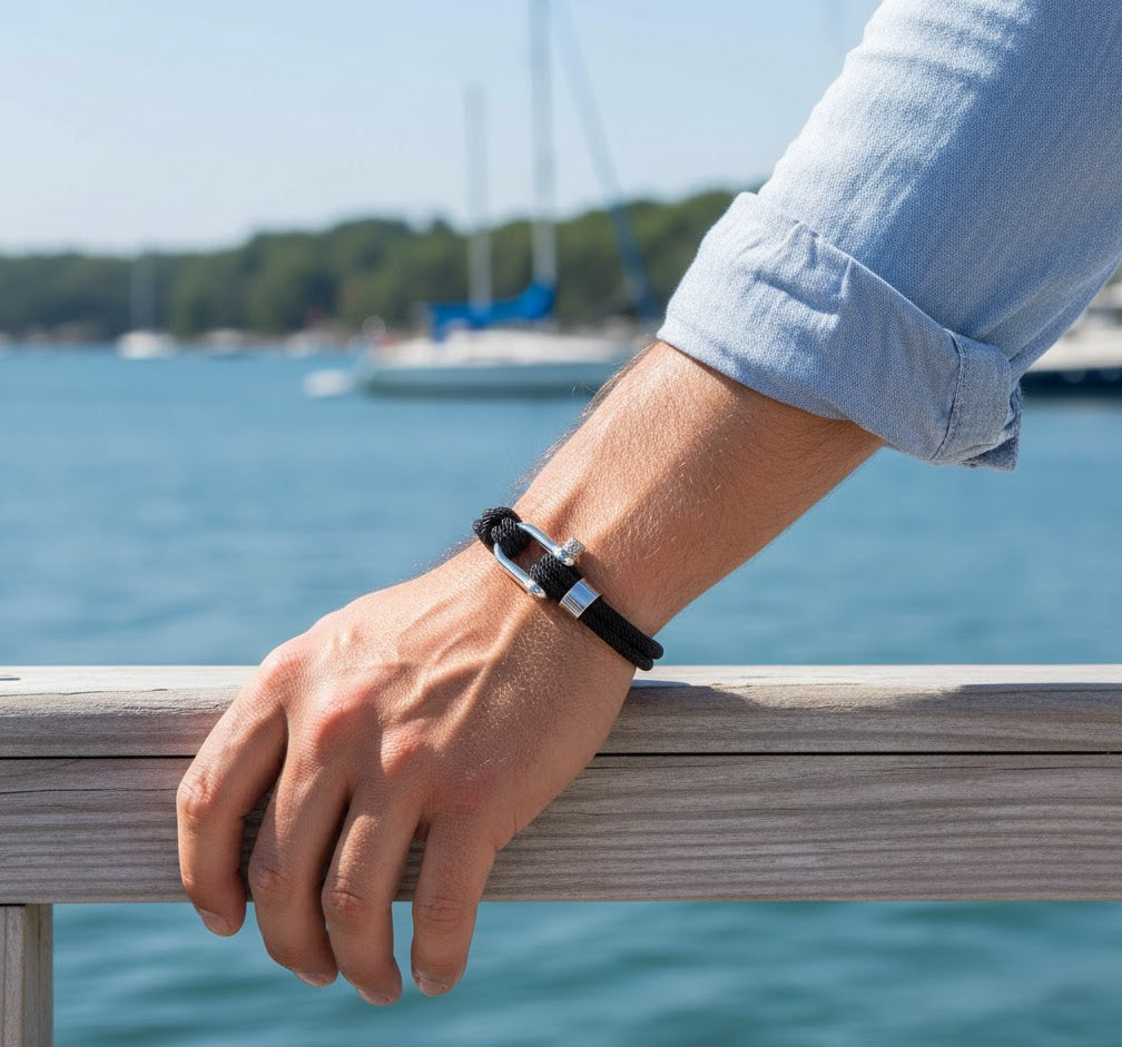 Bracelet "Manille" Le noir