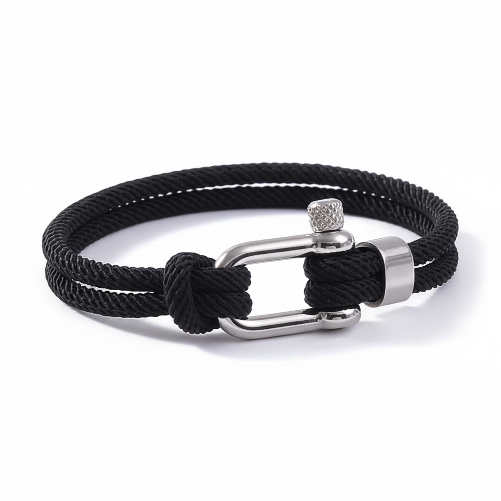 Bracelet "Manille" Le noir